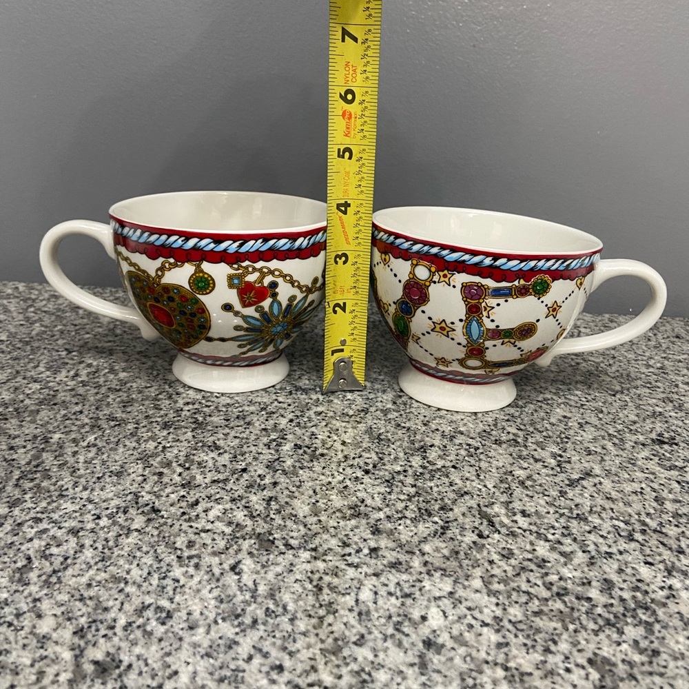 BRIGHTON Set of 2 Tea/Coffee Cups Jewel & Love Limited Edition Christmas 13 oz - Picture 14 of 16